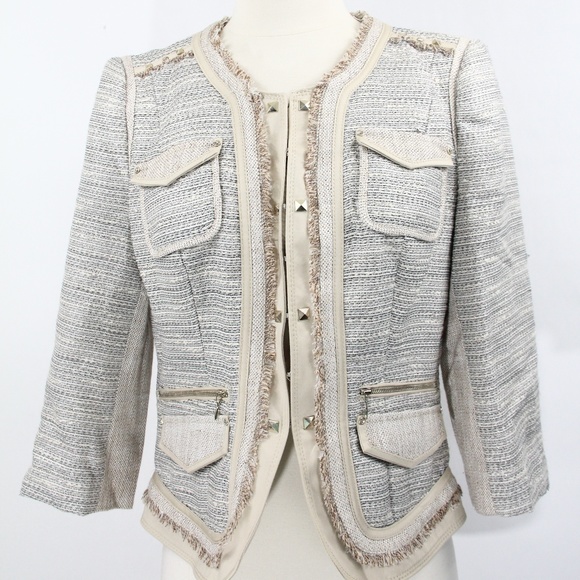White House Black Market Tweed Jacket Blazer WHBM - Picture 1 of 8